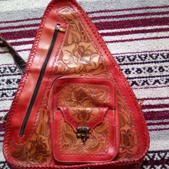 Hand Made Leather Triangle Bag
